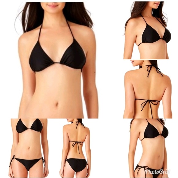 HP NOBO Jr Top solid triangle bikini swimsuit L - Picture 8 of 8